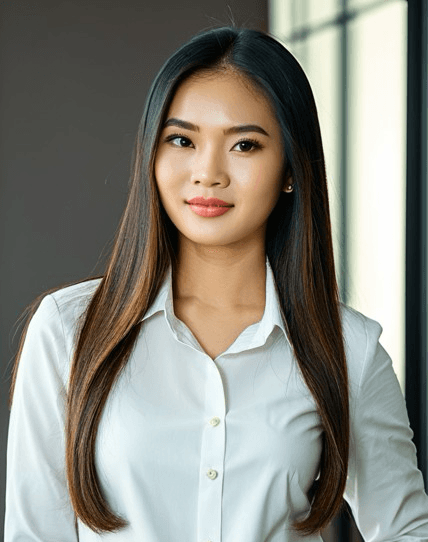 Thai woman in a polished portrait